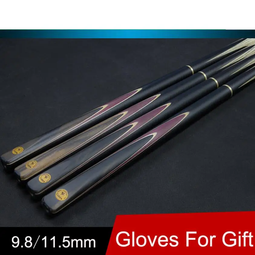 Cuppa Снукер cue 3/4 шарнирный Снукер cue Stick 9,8 мм/11,5 мм советы с Снукер cue расширение Ebony Ручка профессиональный Китай