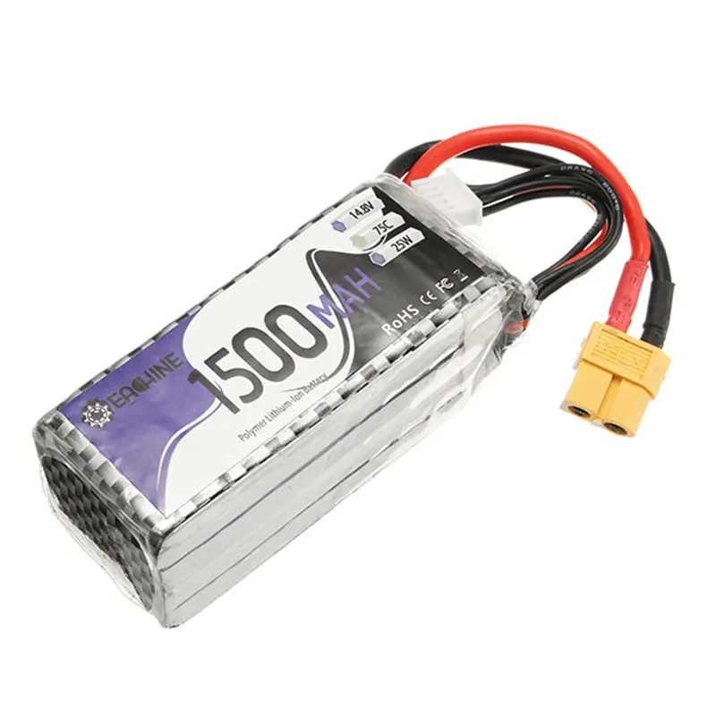 Запасная часть Wizard X220S FPV Racer батарея 75C 14 8 в 1500 мАч Разъем XT60 для радиоуправляемых