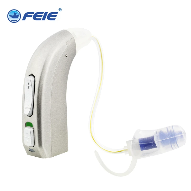 blue for left ear Высокомощный RIC мини перезаряжаемый слуховой аппарат цифровой с интеллектуальным адаптивным шумоподавлением акустический аудиофон MY-33 - Цвет: blue for left ear