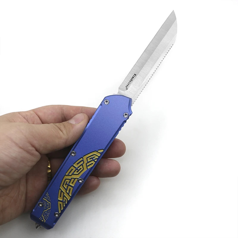 NIMO ножи SEIGNEUR OTF T6-6061 ручка Флип складной кемпинг охотничий карманный нож 9cr18mov нож для фруктов EDC инструмент