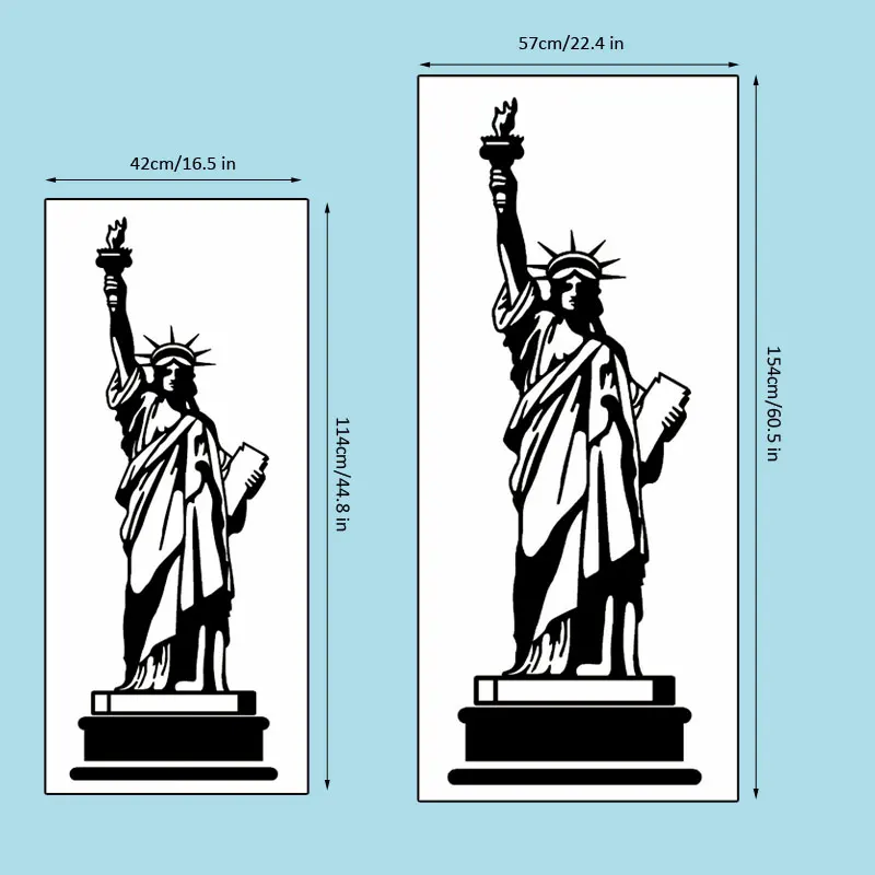 Большой Размеры Нью Йорк Ориентир скульптура в виде здания свободы стены Стикеры