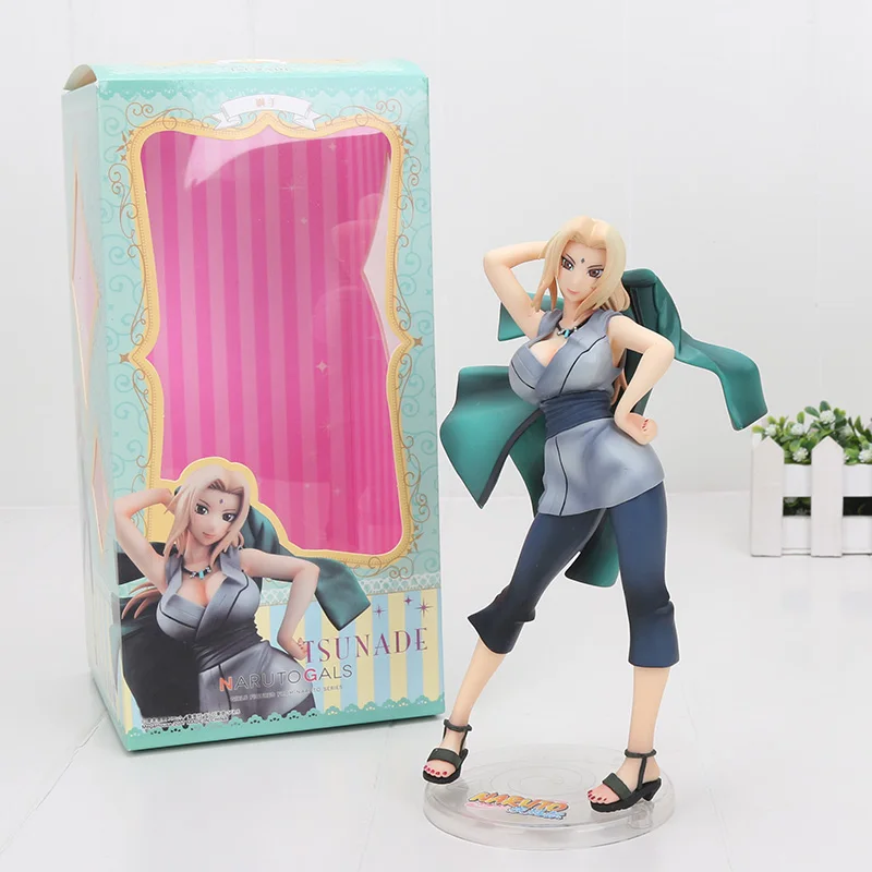 Tsunade Box Naruto Gals рисунок Tsunade Sakura Haruno Hyuuga Hinata ПВХ Фигурки Коллекция Рождественская игрушка подарок 19-20 см - Цвет: Tsunade Box