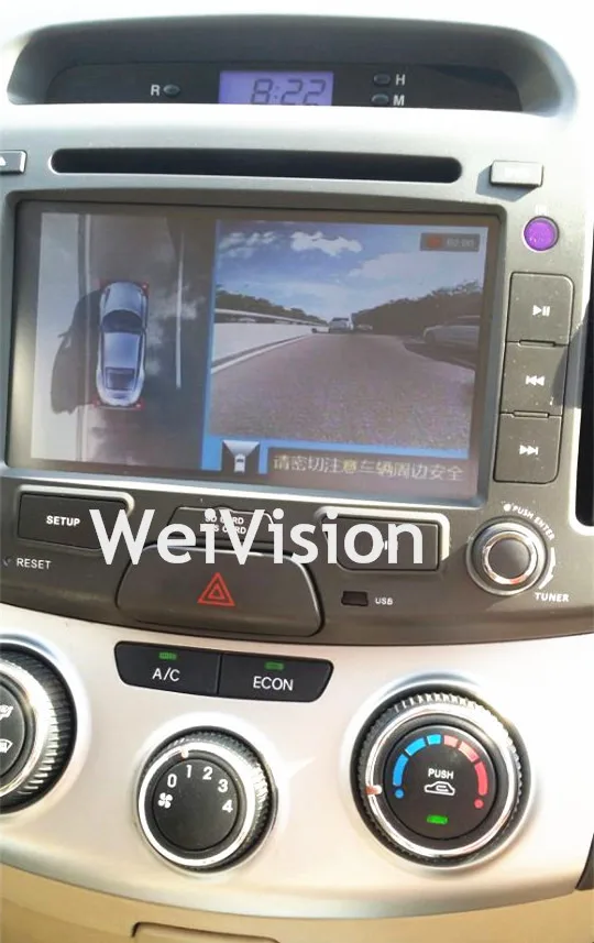 Автомобильный видеорегистратор WEIVISION 360 с видом изображением птичьего полета и