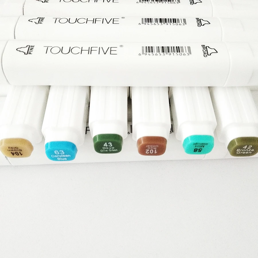 1 шт. TouchFive опционально 168 цветов эскизные маркеры двойная головка профессиональные художественные маркеры для Манга маркеры офисные школьные принадлежности