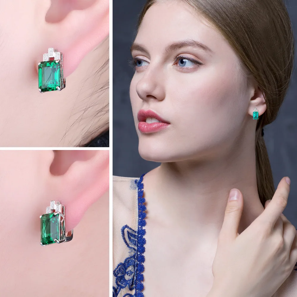 JewelryPalace Роскошные 7.6ct зеленый Nano России создана изумрудов чистый 925 пробы серебро