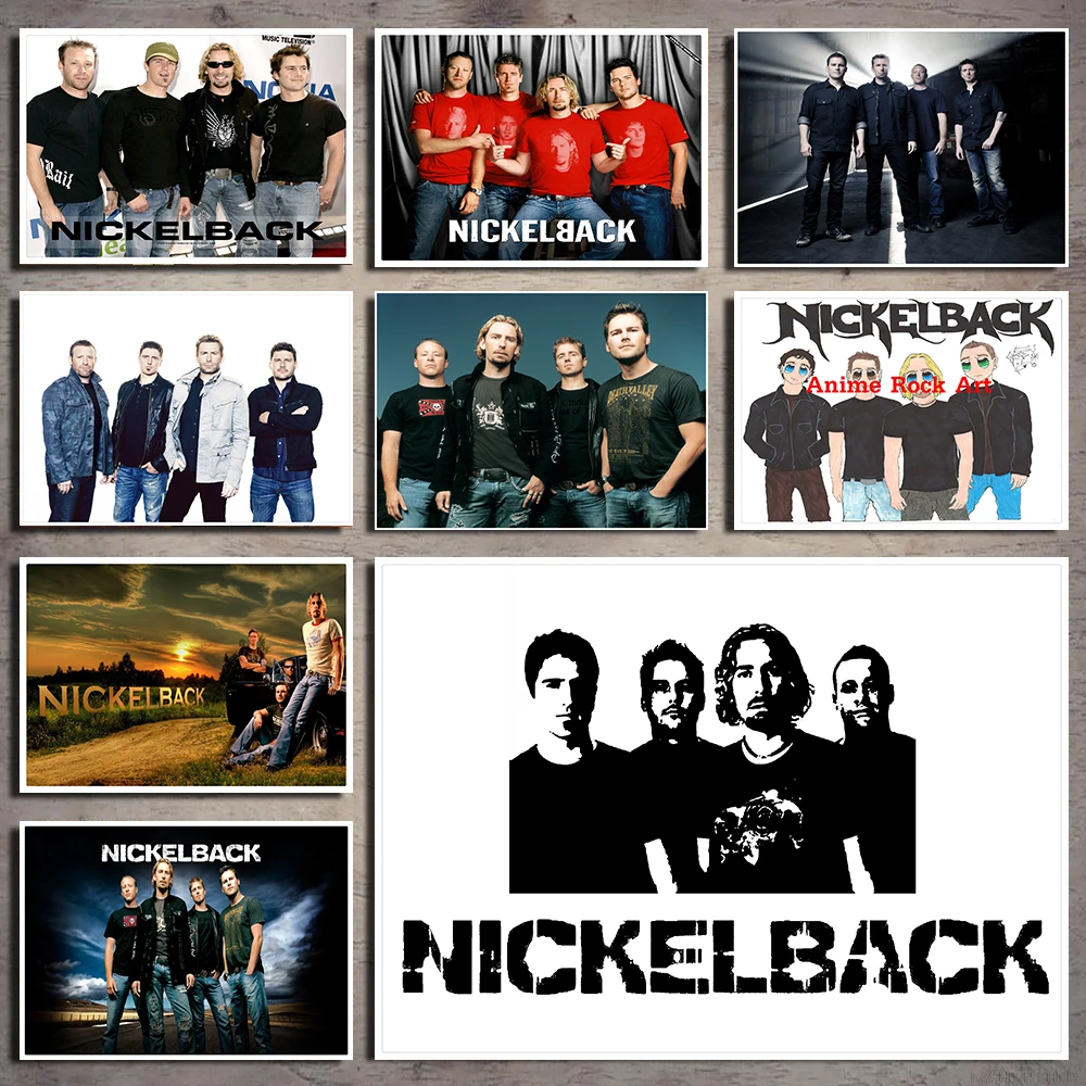 Белый бумажный постер с изображением скалы Nickelback Никола и бара для студенческого