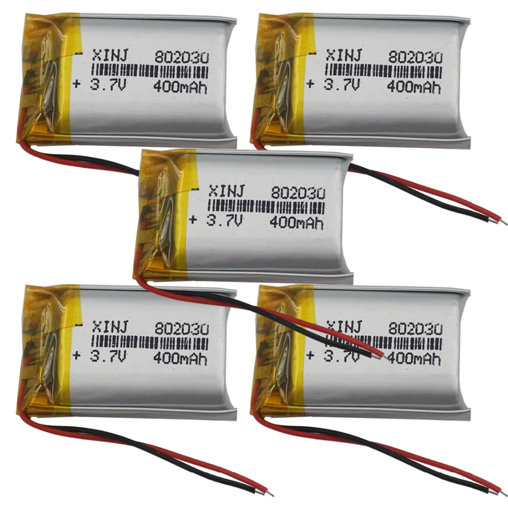 XINJ 3 7 V 400 mAh литий полимерный аккумулятор Li ion li po cell 802030 для MP4 Электронная книга