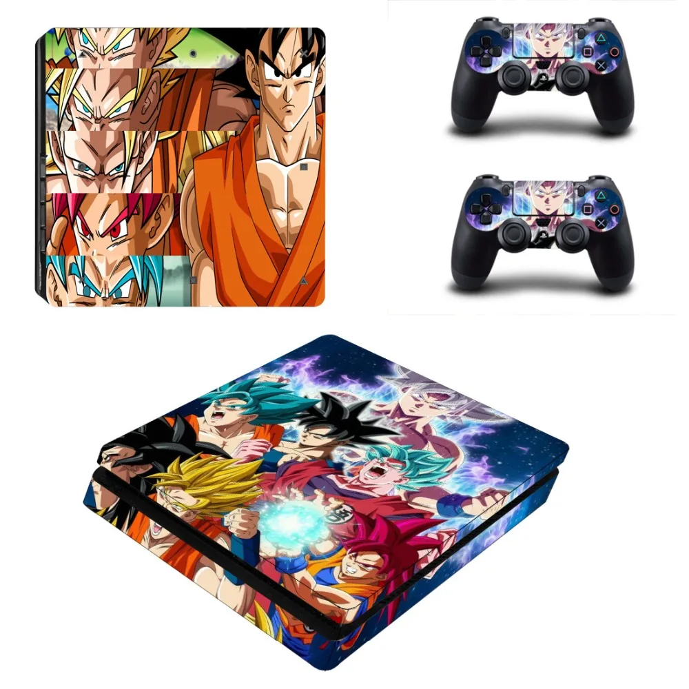 Наклейка Dragon Ball Z Super Son Goku PS4 Slim Виниловая наклейка для консоли Playstation 4 и 2