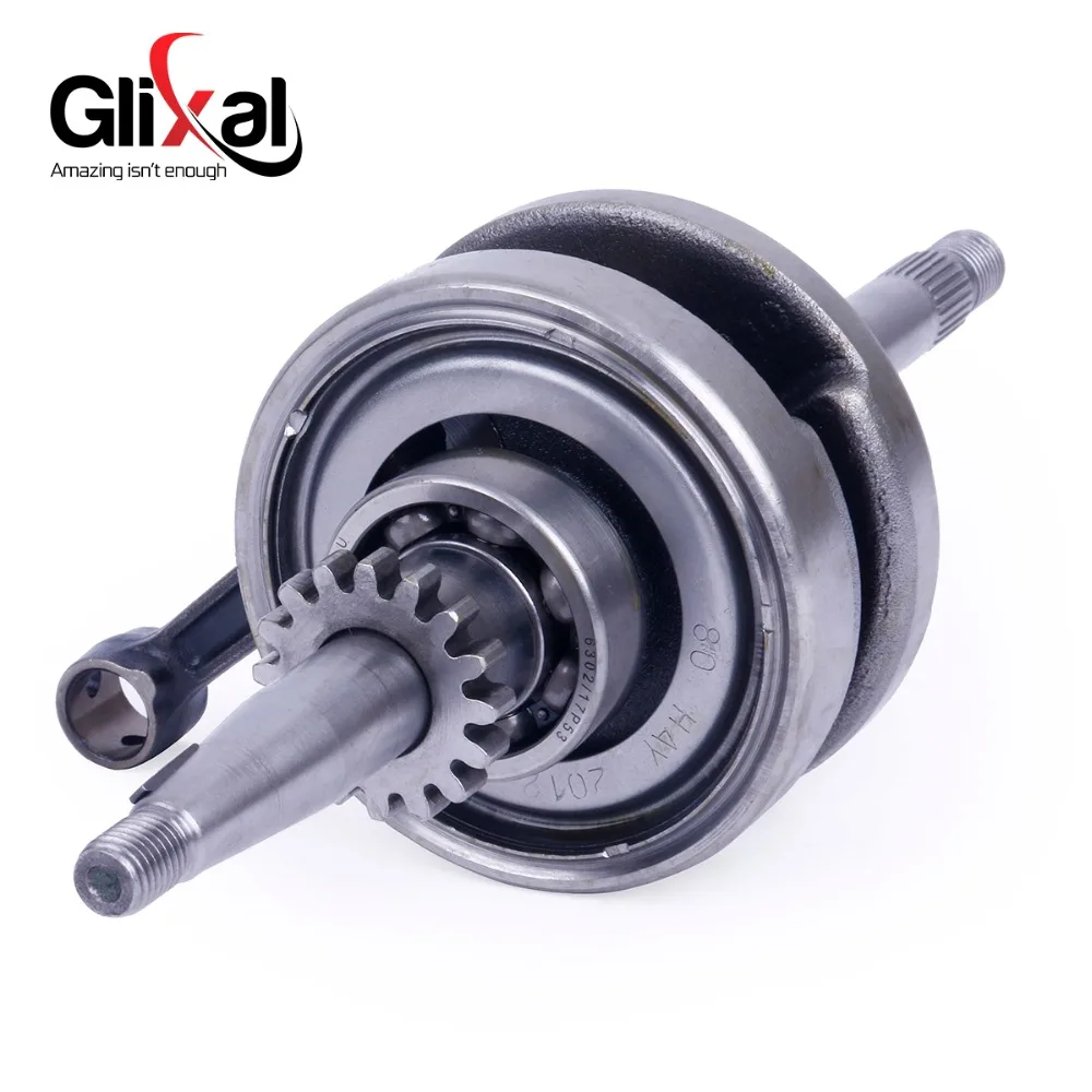 Glixal GY6 49cc 50cc коленчатый вал с 16 зубьями для 139QMB 139QMA Roketa SUNL JCL JONWAY ROMET Скутер мопед