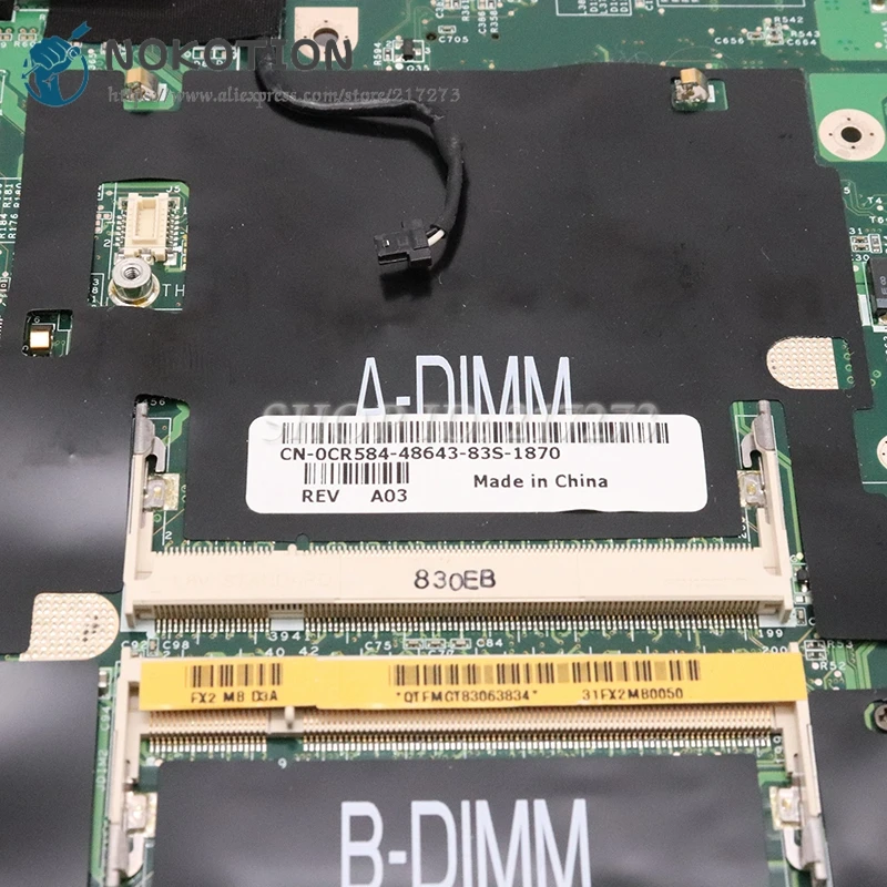 NOKOTION материнская плата для ноутбука Dell Inspiron 1501 Материнская плата ноутбука CN-0UW953 0UW953 CN-0CR584 0CR584 гнездо S1 DDR2 Процессор