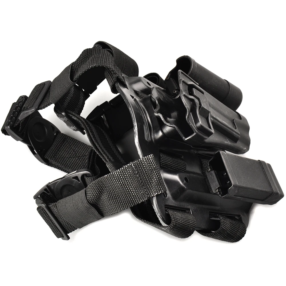 Черная тактическая кобура для правой руки страйкбольной пистолетной сумочки