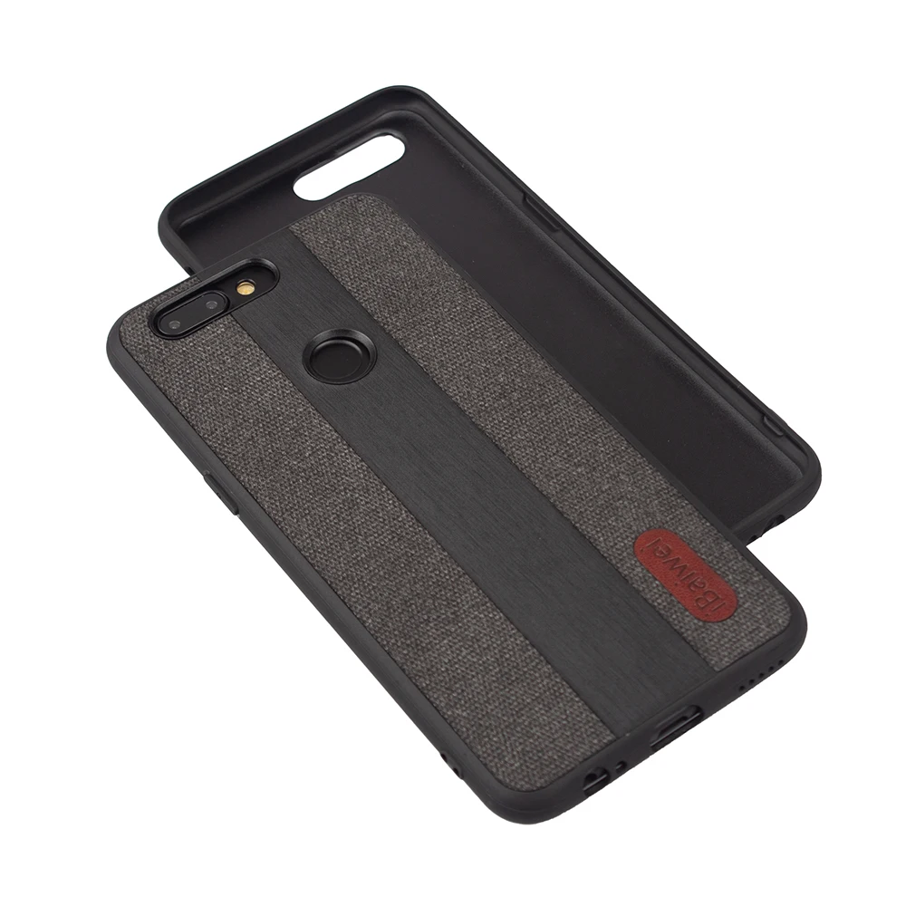Силиконовый чехол для телефона Oneplus 5T ткань текстура 1 + Задняя крышка Мягкий