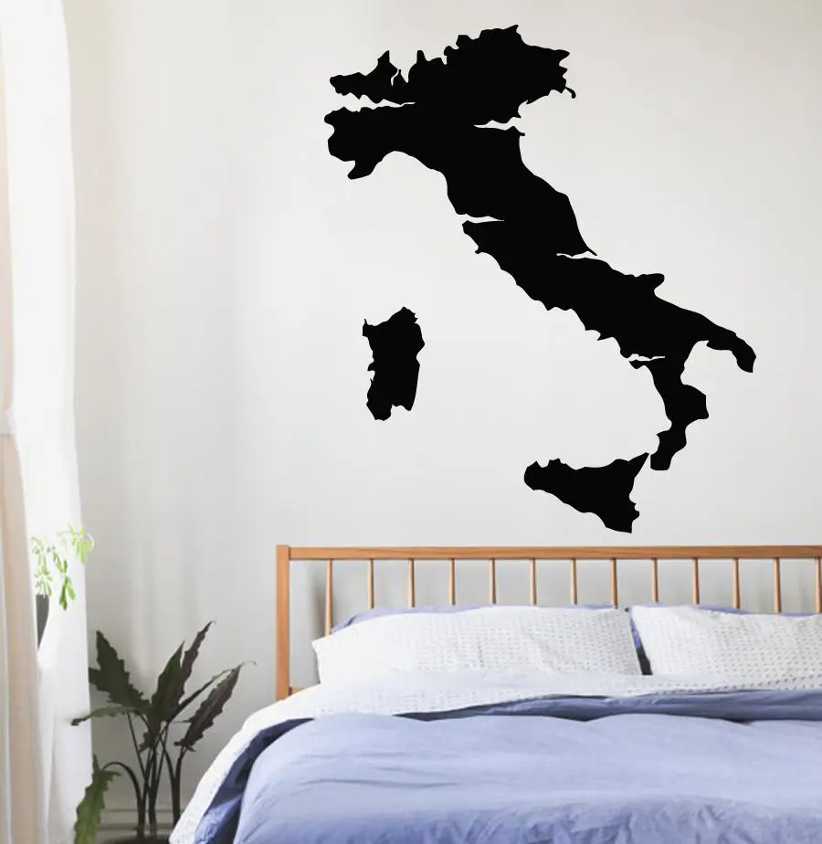 

Wall Decals Vinyl Decal Sticker Art Murals Home Decor Map of Italy Design