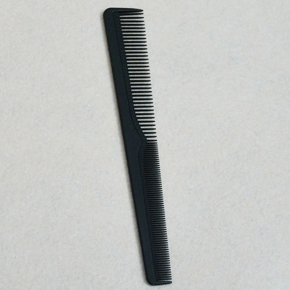 Коническая парикмахерская расческа черная греющаяся Антистатическая тонкая