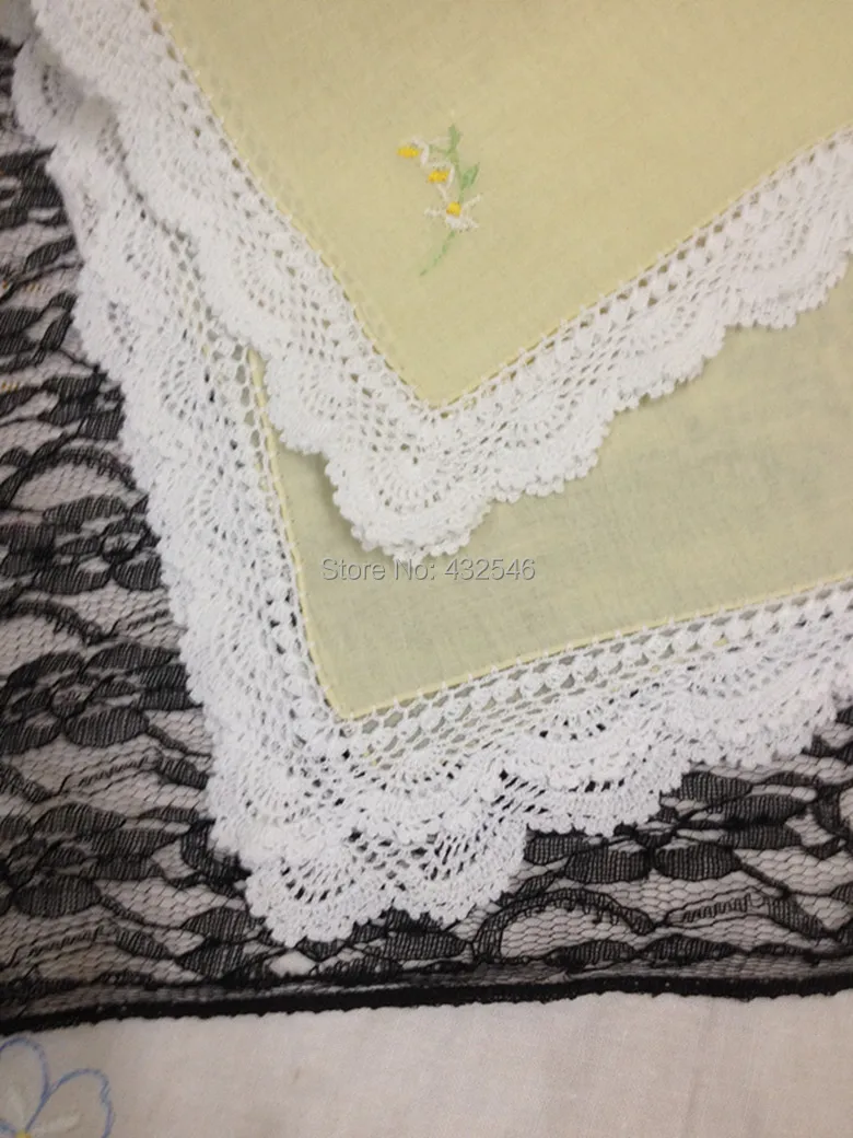 Набор из 12 красивых свадебных носовых платков для невесты цветная