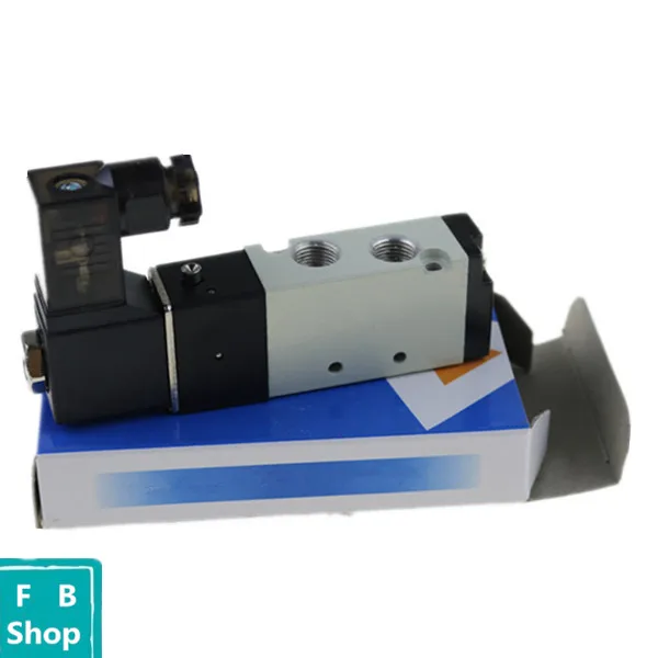 4V110-06 Solenoid Air Valve 5 port 2 position 1/8&quot BSP 12V 24V DC AC 110V 220V 5/2 Way PT1/8 With LED | Обустройство дома