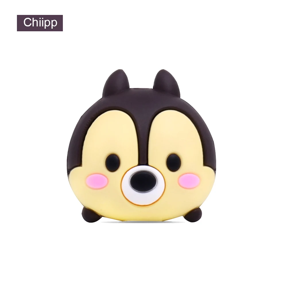 Chiipp ЦУМ мультфильм укус животных кабель протектор для iPhone USB кабель для передачи данных Органайзер чомперы милые укусы линия намотки держатель телефона - Цвет: Chiipp