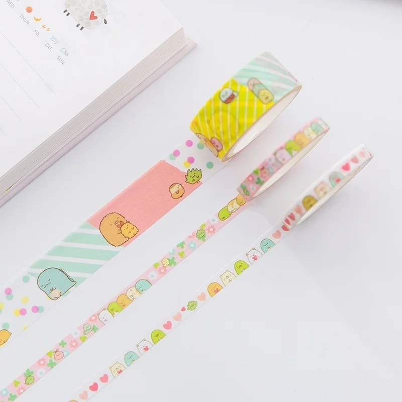 3 шт./компл. милый мультфильм васи лента кавайные канцелярские принадлежности DIY