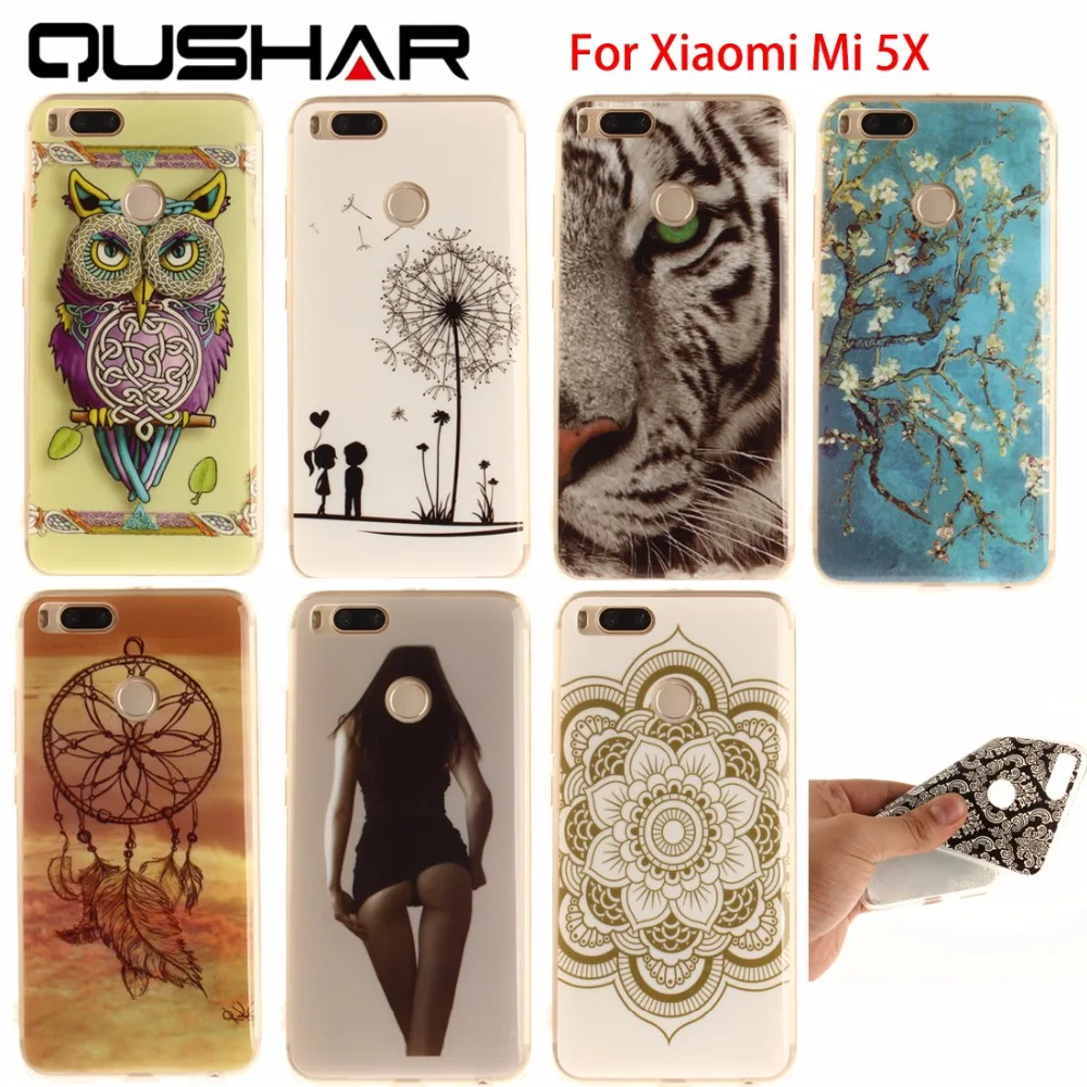 Qushar Высокое качество Мягкие TPU окрашенные телефона чехол для сяо Mi 5x силиконовый
