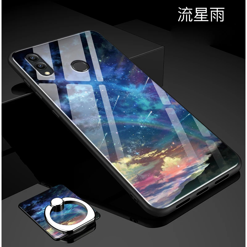 2 шт. чехлы с закаленным стеклом для huawei Honor Note 10 чехол с магнитным кольцом для пальца автомобильный держатель чехол для huawei Honor Note10 оболочка