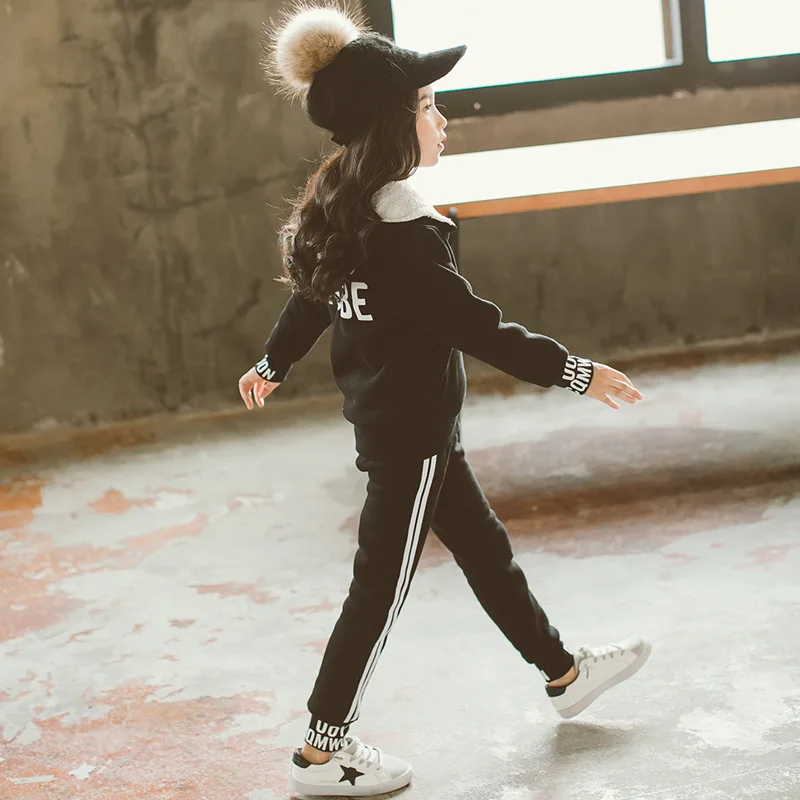 Весна 2019 комплект одежды для девочек детские спортивные костюмы одежда