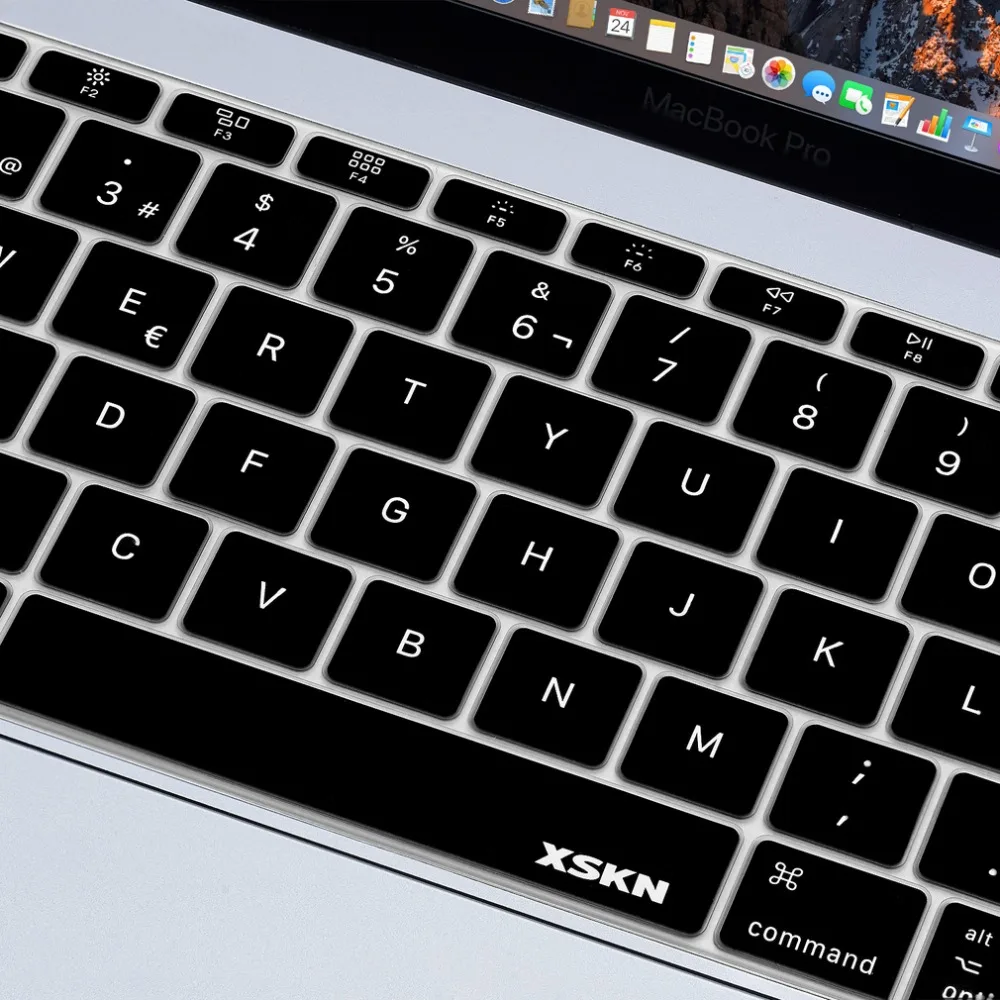 Чехол с испанской клавиатурой XSKN для нового Macbook Pro 13 A1708 (Плоская Клавиша без
