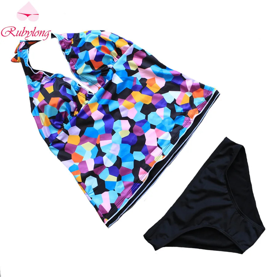 Rubylong Купальные костюмы Для женщин Плавание костюм 2017 Сексуальная Push Up печатных