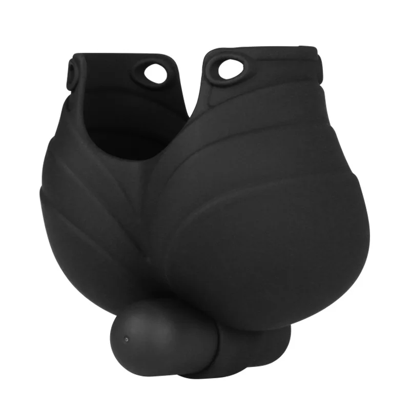 10 Speed Vibrating Male Cock Cage Penis Rings Soft Silicone Scrotum Bondage Slave Fetish Sex Toys For Men Ball Stretcher | Красота и
