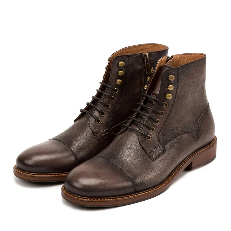 Новое поступление Мужская Уличная обувь с высоким берцем мужские Ботильоны