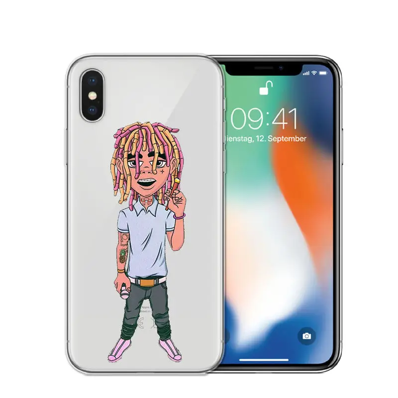 FUNNYRUI Hip Hop Raper Esketit Lil Pump Soft Silicone Case for iPhone 5 5S SE 6 6S Plus 7 7Plus 8 8Plus X 10 Phone Cover Cases |
