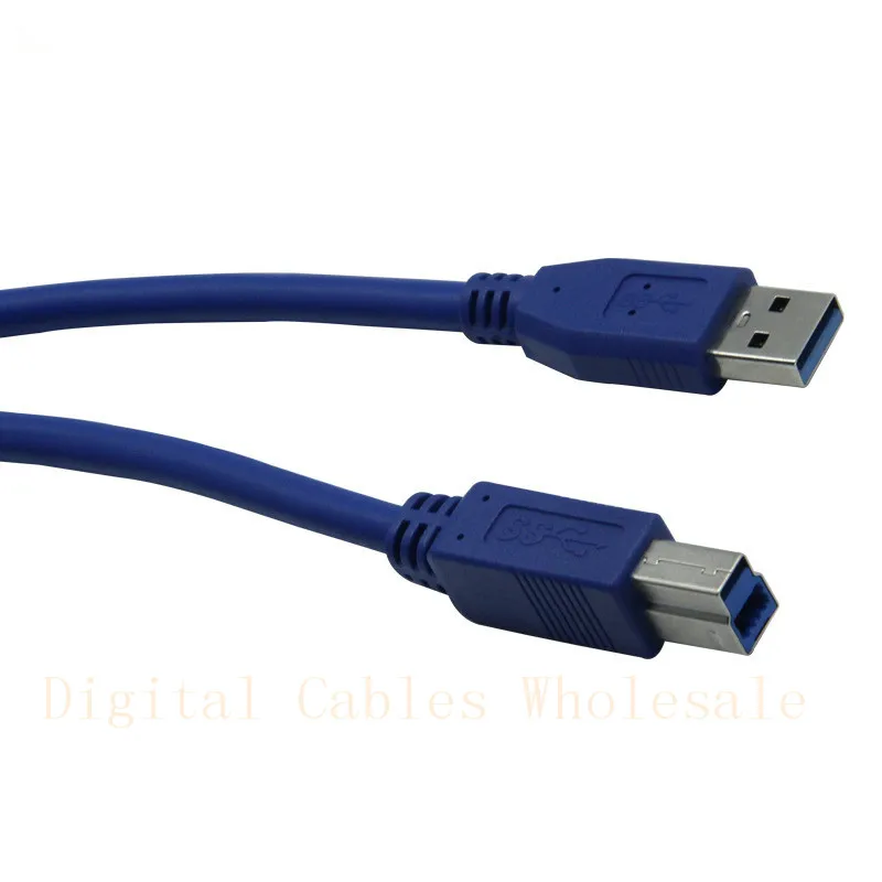 Высококачественный синий USB 3 0 A Male AM to B Type BM удлинитель для принтера кабель USB3.0 m 1m
