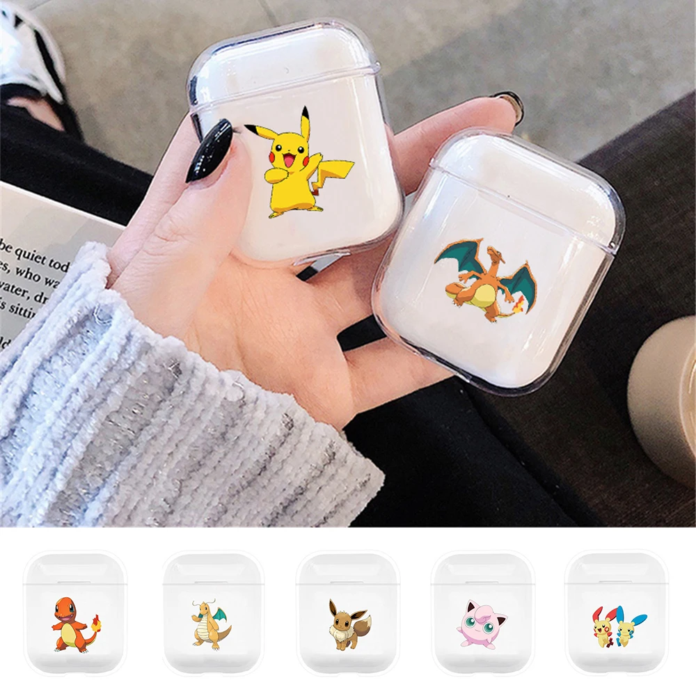 Для Airpods чехол с мультяшным рисунком защитный чехол прозрачные чехлы аксессуары для Airpods Беспроводная зарядка