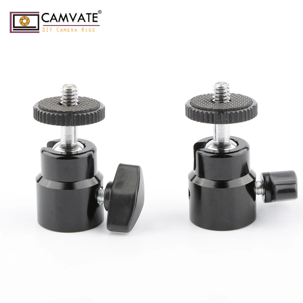CAMVATE 2 шт. Универсальный 360 ° с креплением на мини шаровой головки 1/4 &quot 20 резьбой