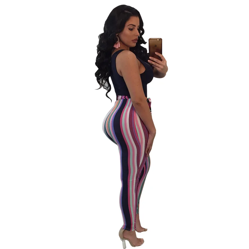 2018 Модные женские сексуальные вечерние комбинезоны с принтом боди для ночного