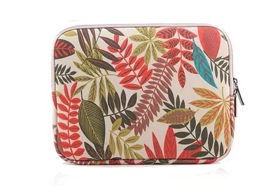 Colorful leaf white Новые Длинные рукава тряпичная Сумочка Сумка для планшета Чехол для iPad Air 2 Pro 9,7 10,5 11 крышка для Xiaomi huawei samsung lenovo tab - Цвет: Colorful leaf white