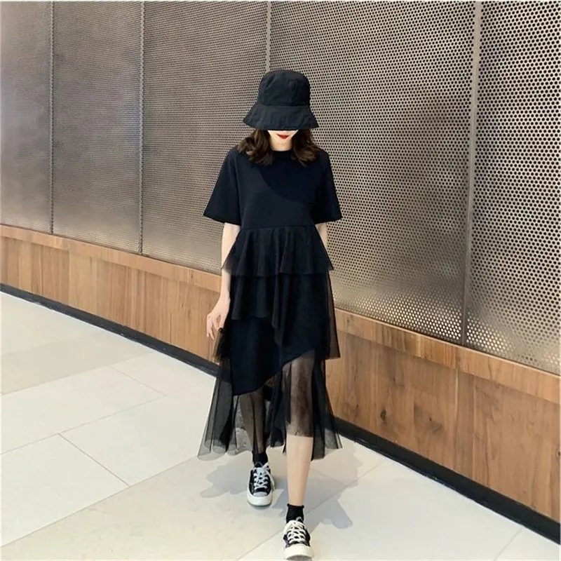 Большой размер рыбий хвост сетки сшивание сказочное платье летние нерегулярные