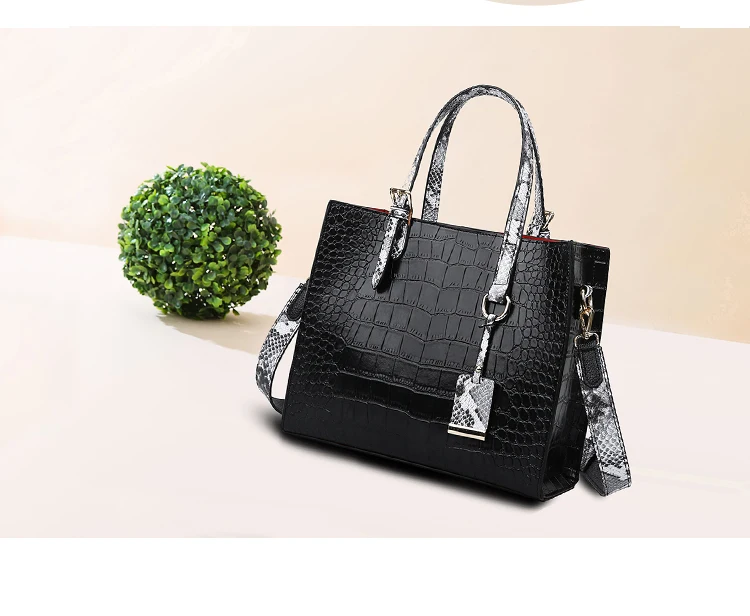 Fashion Women Handbags PU Leather Designer Shoulder Bags High Quality Crocodile Tote Messenger Bag Ladies Crossbody Hand Bags
