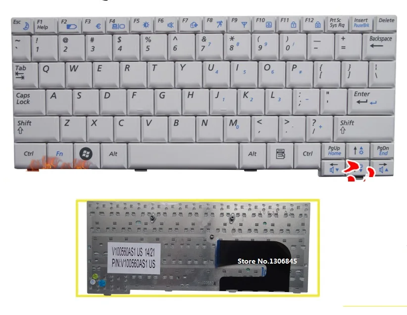 SSEA новая белая клавиатура для ноутбука Samsung NP-NC10 NC10 ND10 N108 N110 N130 NP10 N140 NC310 |