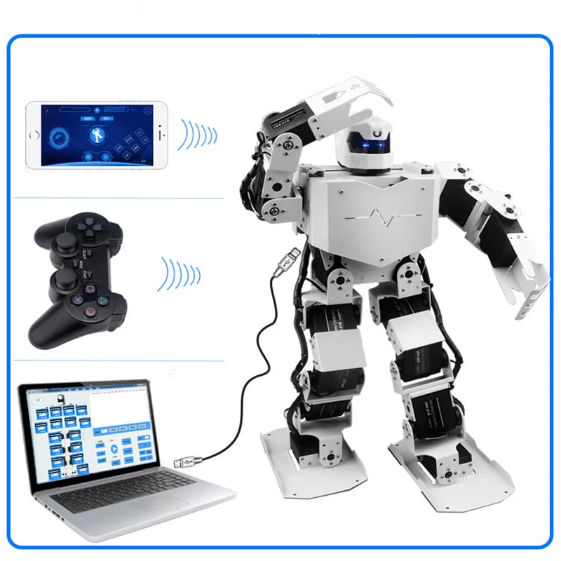 16DOF H3s biped Робот высокого класса сервоконтроллер алюминиевая рама 2 ноги гуманоид