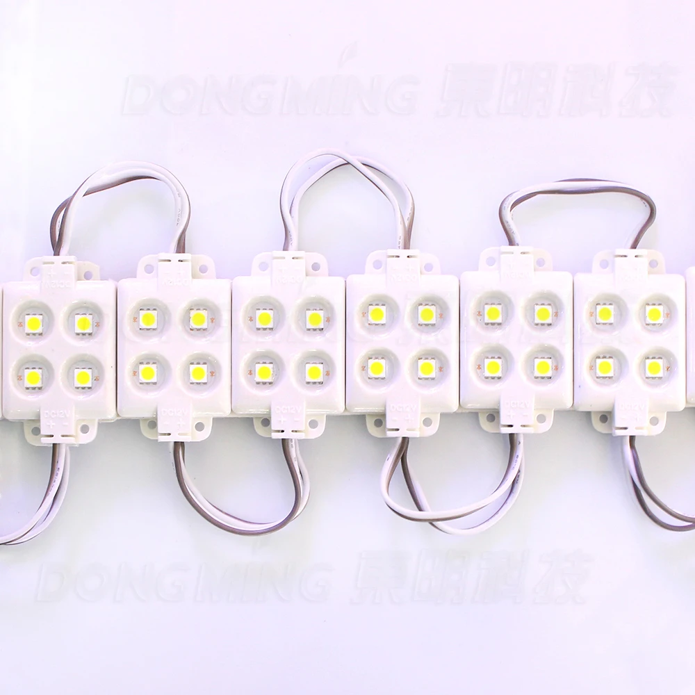 20 шт. водонепроницаемый IP65 SMD 5050 Светодиодный модуль 12 В 4 светодиода высокой
