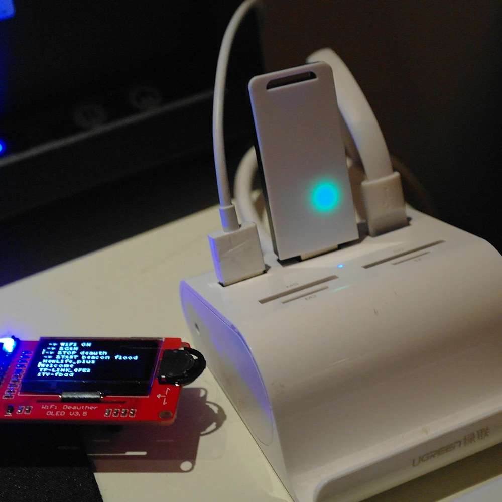 DSTIKE WiFi Deauth detector V2 (предварительно мигание) с чехлом ESP8266 ESP12N USB LED NodeMCU Deauther starter