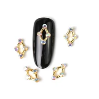 2019 new 10 pieces crystal bright pearl nail rhinestone alloy nail art decorations glitter diy 3d cje nail jewelry pendant