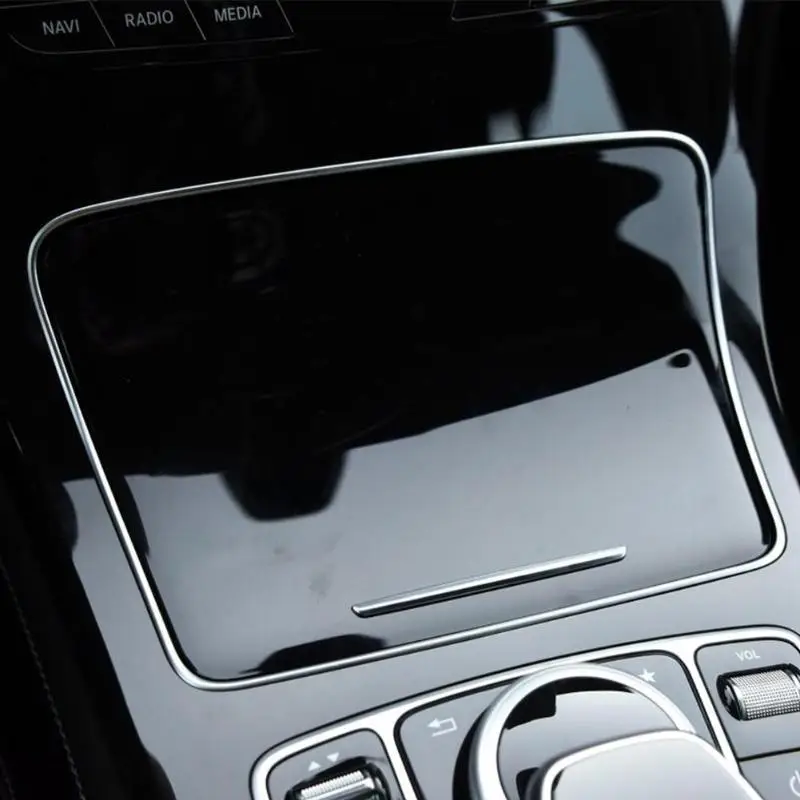 Автомобильный подстаканник рамка накладка наклейка для Mercedes Benz C Класс W205 GLC класс W253- авто Интерьер Стайлинг Аксессуары