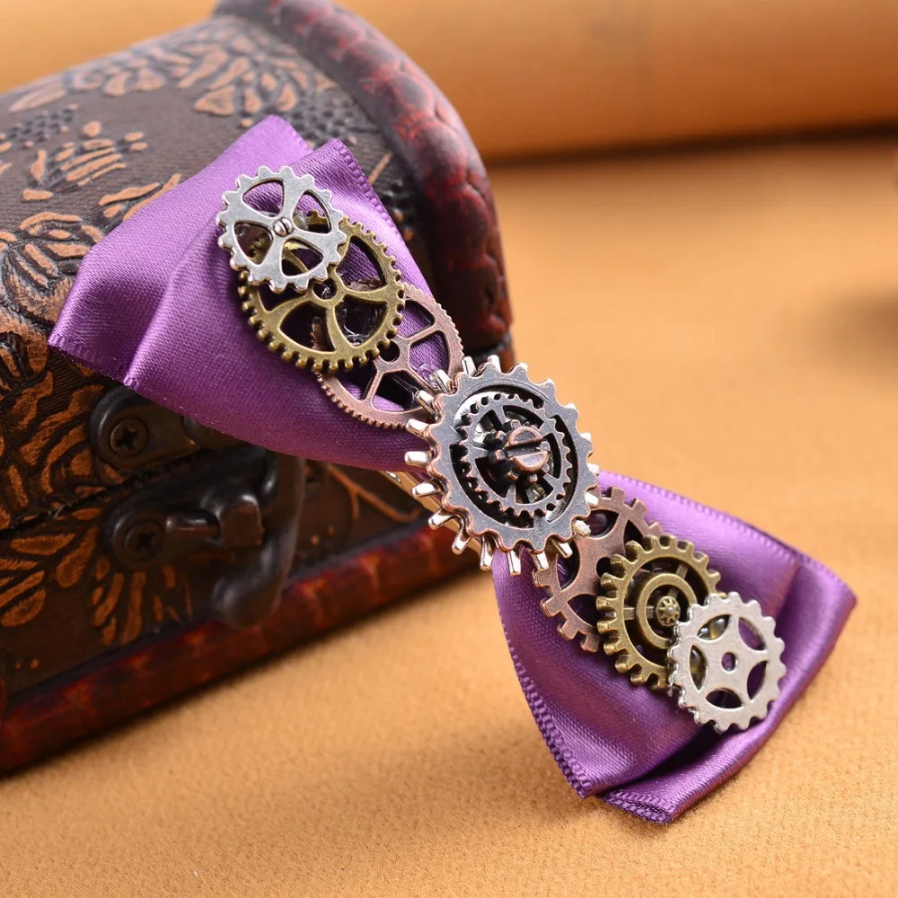 Модная ретро Заколка для волос в стиле панк с бантом заколка аксессуары