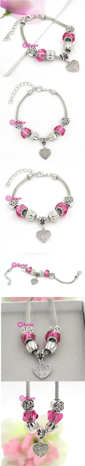 Модные ювелирные изделия европейский браслет из бисера розовый смолы с