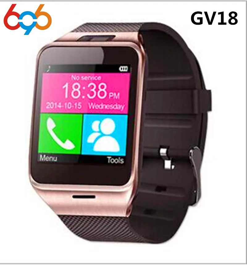 696 Смарт-часы Gv18 часы-пульсометр с камерой SIM TF слот для карт Bluetooth
