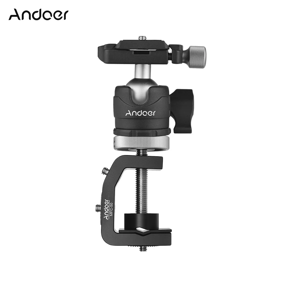 Option 3 Andoer MFC-50 сверхмощная фотография стол дерево зажим c-образный зажим Окно Стекло Зажим для GoPro Экшн камеры для DSLR камеры - Цвет: Option 3