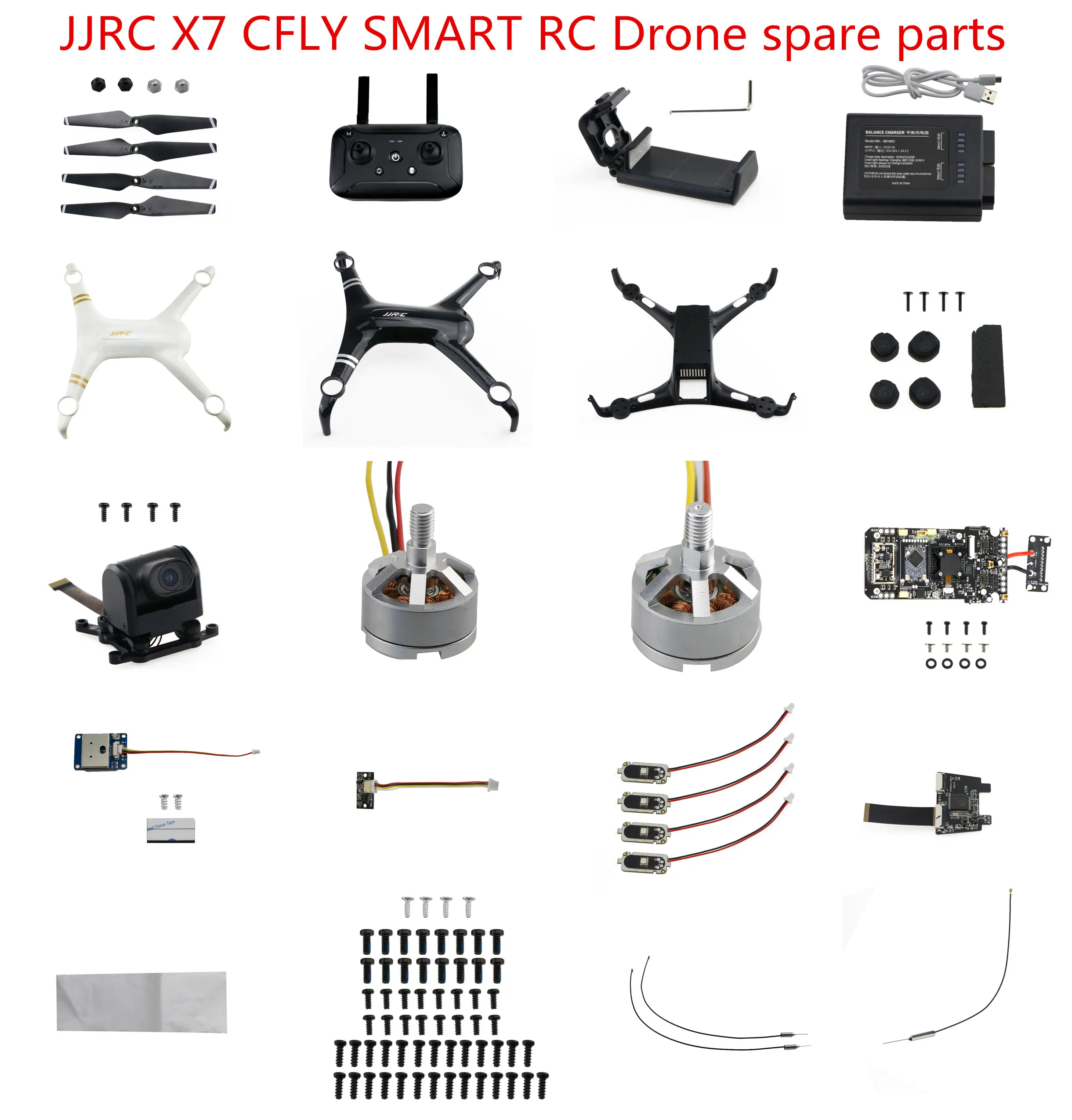JJRC X7 CFLY SMART RC Drone запасные части корпус лезвия зарядное устройство двигателя GPS