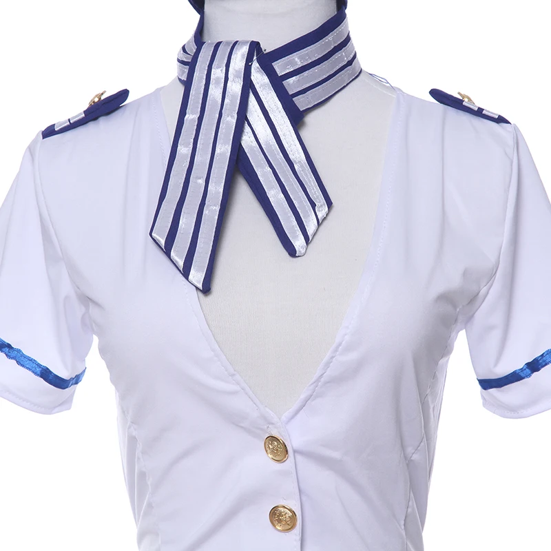 Ролекос Сексуальное белье формы японской школьницы стюардессы косплей костюм летней стюардессы.