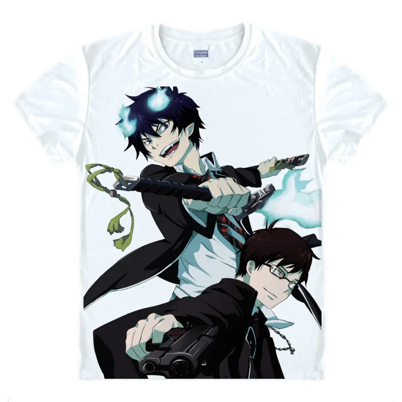 Туфли для косплея Blue Exorcist футболки мульти стиль короткий рукав рубашки Ao no Ekusoshisuto